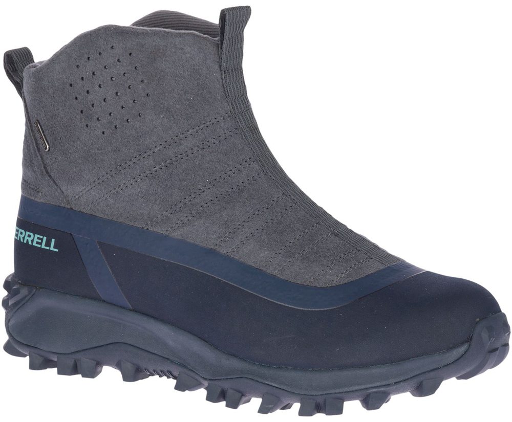 Merrell Boots Grey - Thermo Snowdrift Zip Mid Shell - Womens 45FEOSGLJ